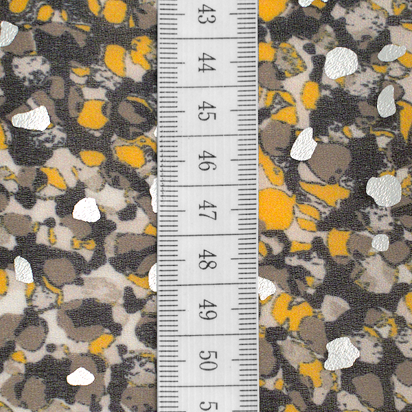 Polyester Chiffon Sprenkel Schwarz-Gelb
