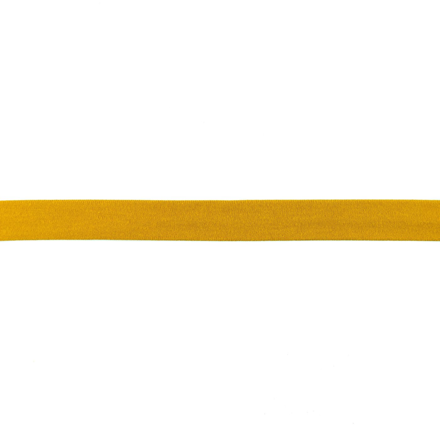 Baumwolljersey Schrägband Breite 20mm Senf-Gelb