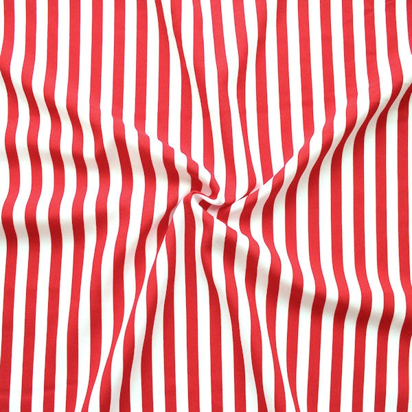 Modestoff Dekostoff universal Streifen Rot-Weiss