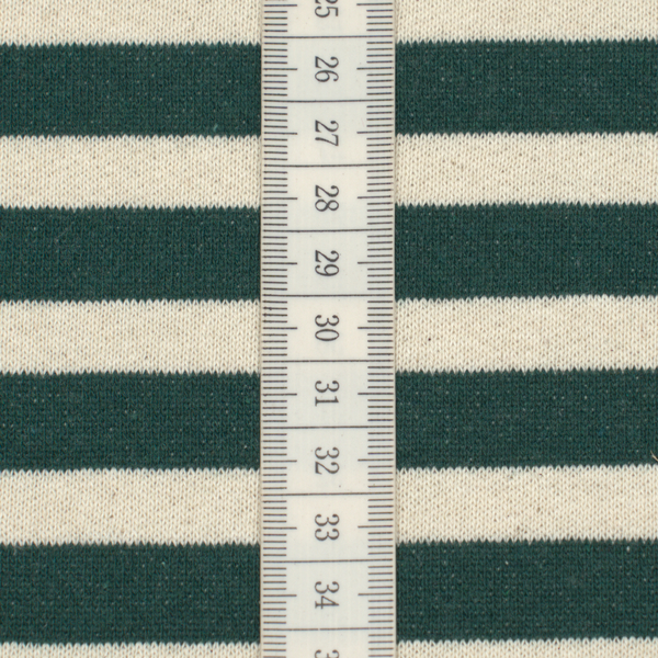 Sweatshirtstoff Streifen Grün-Ecru