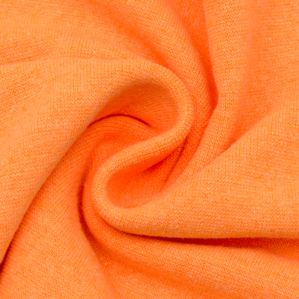 Baumwoll-Mix Bündchenstoff glatt Neon-Orange