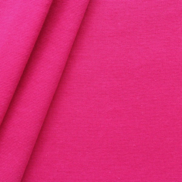 Baumwoll Bündchenstoff glatt Pink