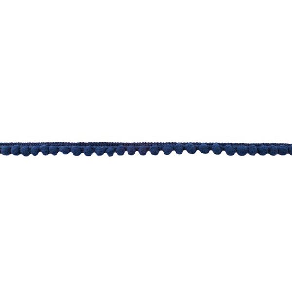Bommelborte "Pompom-mini" 12mm Farbe Navy-Blau