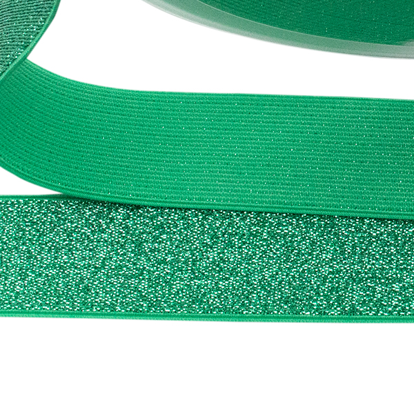 Elastikband Lurex 40mm Mint-Grün