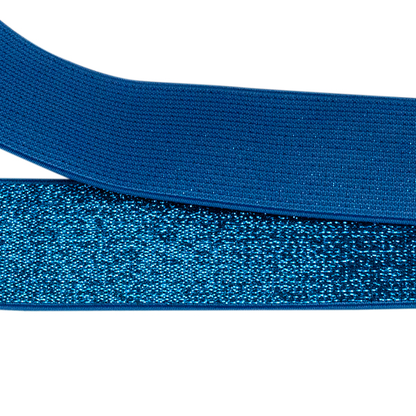 Elastikband Lurex 40mm Royal-Blau