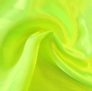 Satin Stoff Neon-Gelb-Grün