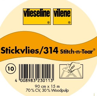 Vlieseline Stickvlies Typ 314 Weiss