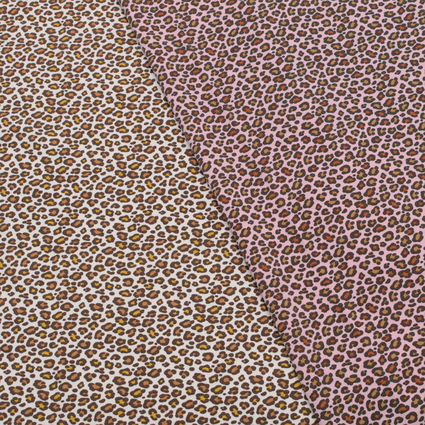 Organic Baumwoll Stretch Jersey Leopard Dots Rosa