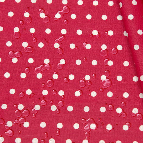Baumwolle beschichtet Punkte mittel Rot