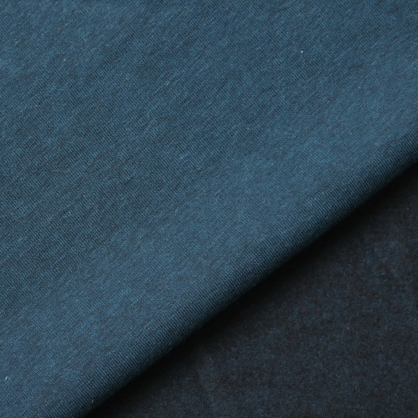 Sweatshirt Baumwollstoff Melange Petrol-Blau 