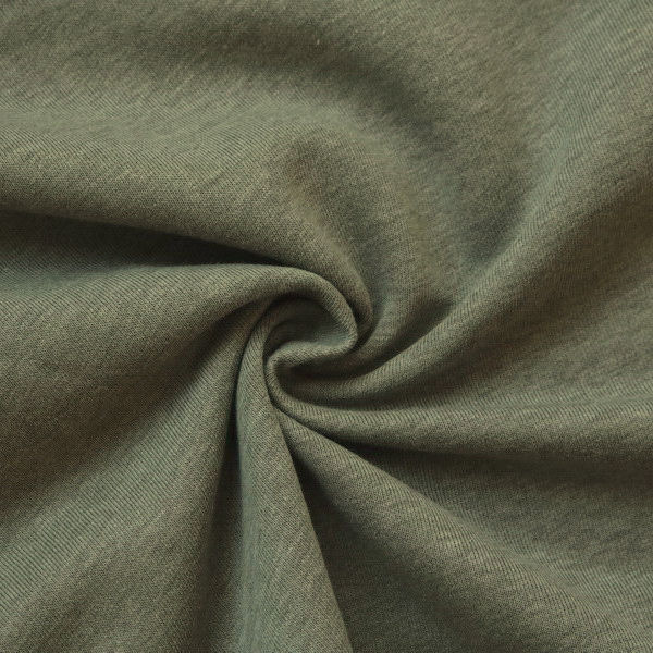Sweatshirt Baumwollstoff Melange Khaki-Grün