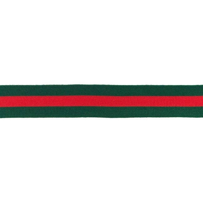 Elastikband Streifen 30mm Farbe Grün-Rot