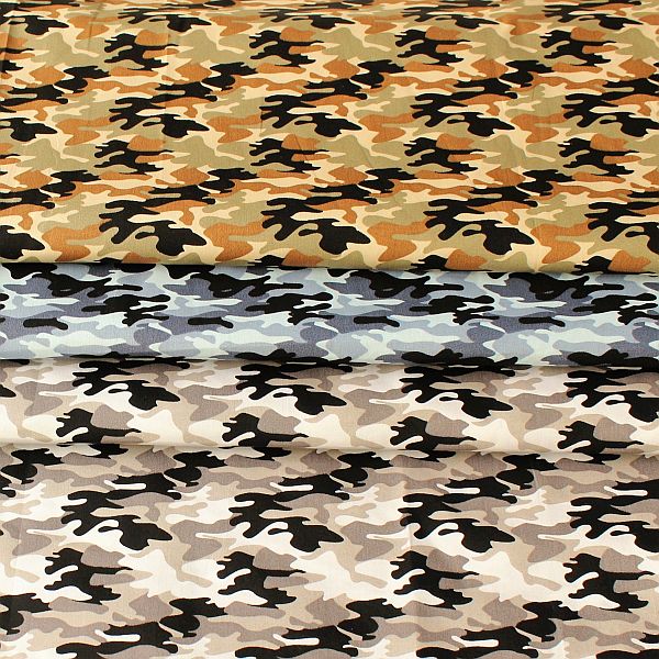 Baumwolle Popeline Camouflage Farben