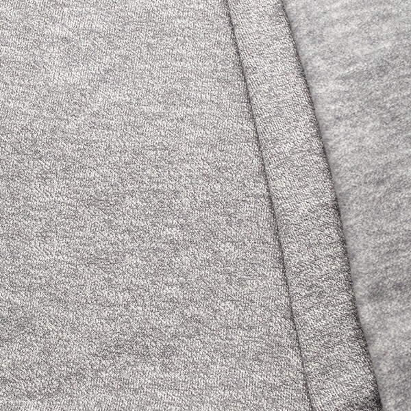 100% Baumwolle Sweatshirtstoff Melange Hell-Grau