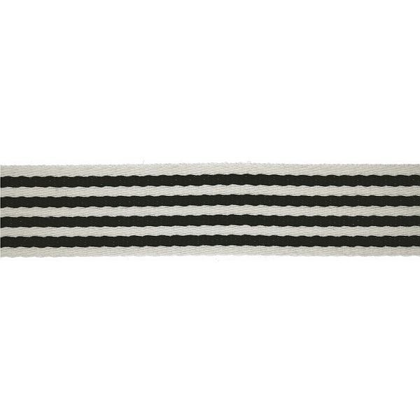 Taschenband Gurtband 40mm Schwarz-Weiss