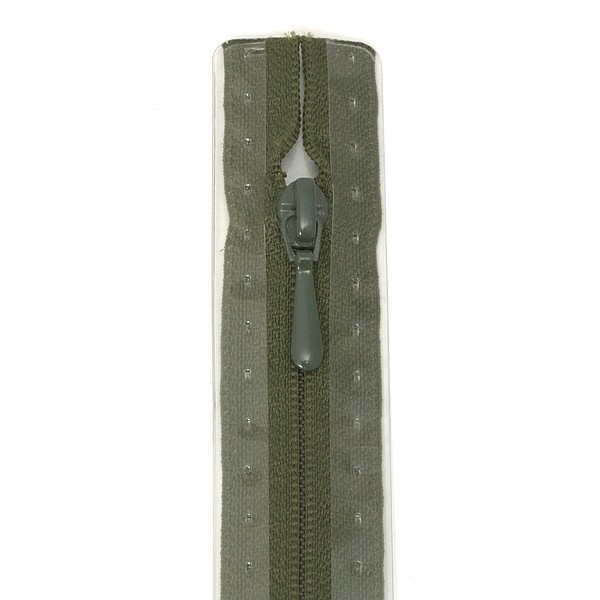 Reißverschluss S2 Typ 0 Nahtfein 30cm - Farbe 542 Braun-Oliv