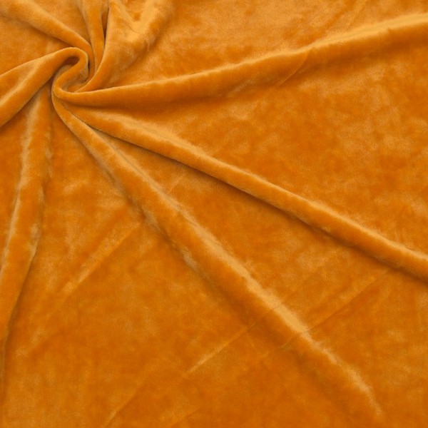 Stretch Samt Basic Comfort Gelb-Orange