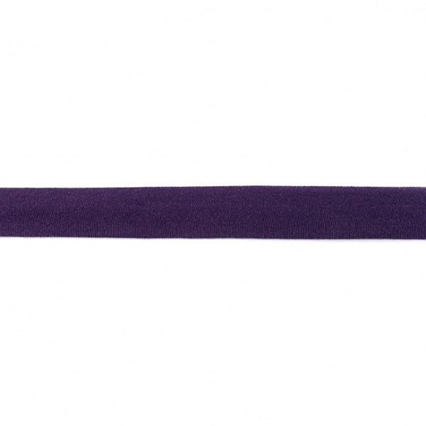 Baumwolljersey Schrägband Breite 20mm Aubergine