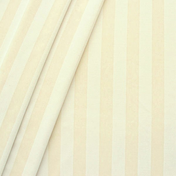 13,00 Meter - Trevira CS Polsterstoff / Dekostoff  "Velvet Stripes" Farbe Creme-Weiss