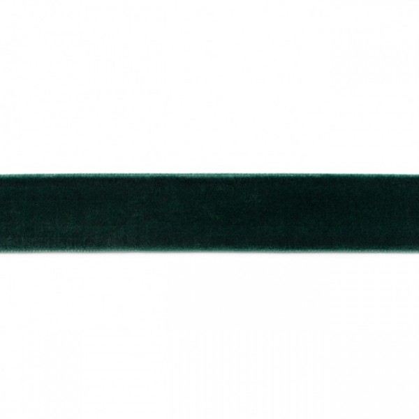 Samtband Breite 25mm Farbe Dunkel-Grün