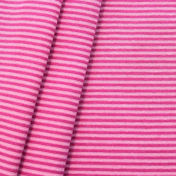 Baumwoll Bündchenstoff Ringel glatt Pink-Rosa