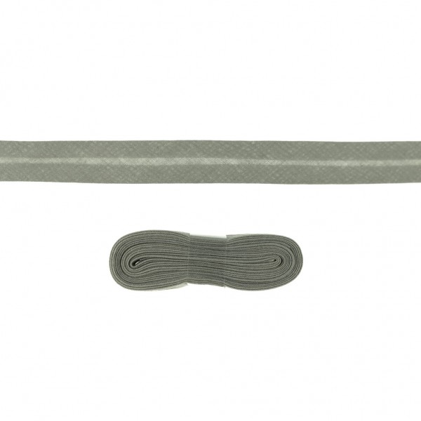 3m Baumwoll Schrägband 20mm Farbe Grau