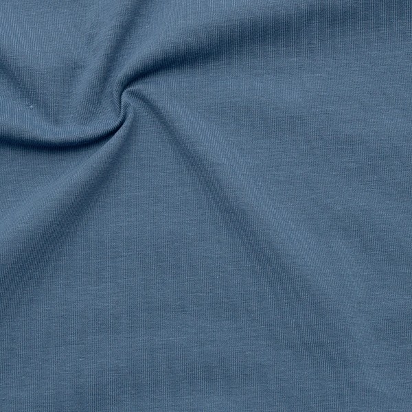 Baumwoll Stretch Jersey Tauben-Blau