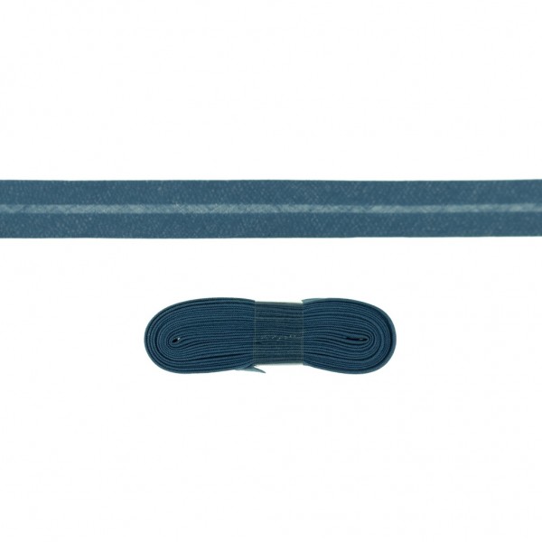 3m Baumwoll Schrägband 20mm Jeans-Blau