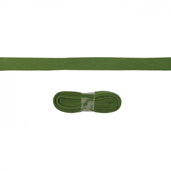 3m Baumwoll Schrägband 20mm Moos-Grün