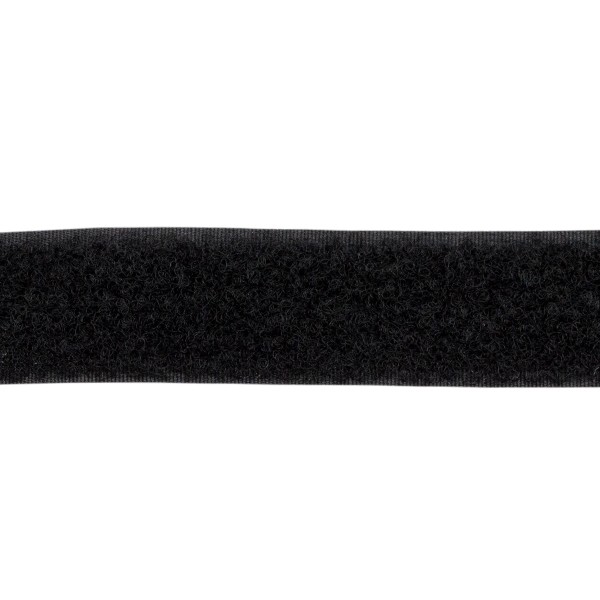 Klett Flauschband selbstklebend 25mm Schwarz