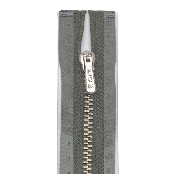 Metall Reißverschluss M1 Typ 5 16 cm silber farbig - Farbe 002 Dunkel-Grau