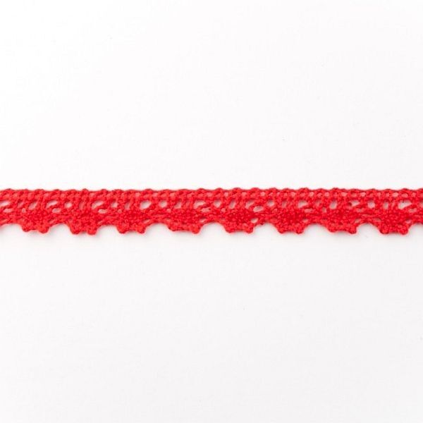 Baumwollspitze Breite 12mm Farbe Rot