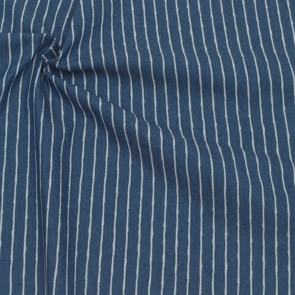 Stretch Denim Jeans Stoff Stripes Jeans-Blau