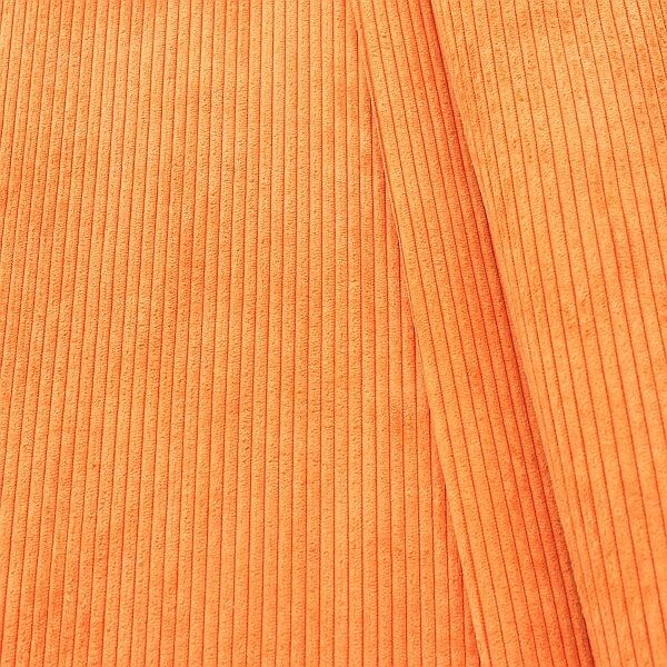 Polster- Möbelstoff Breitcord-Optik Orange