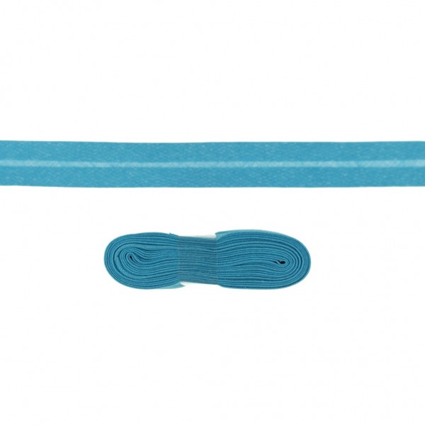 3m Baumwoll Schrägband 20mm Aqua-Blau