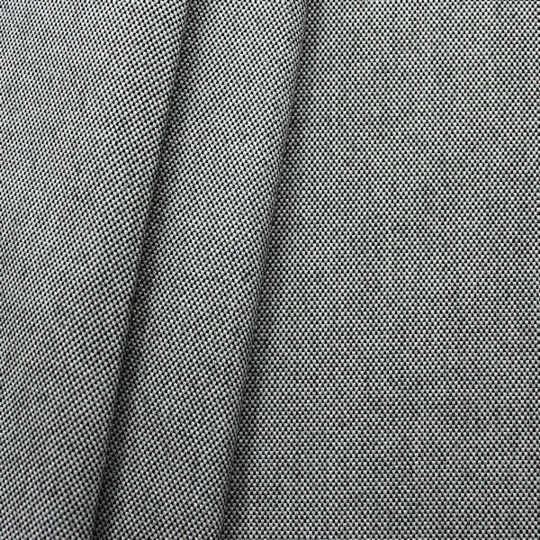1,00 Meter - Indoor- / Outdoorstoff Panama Bindung Farbe Schwarz-Grau meliert