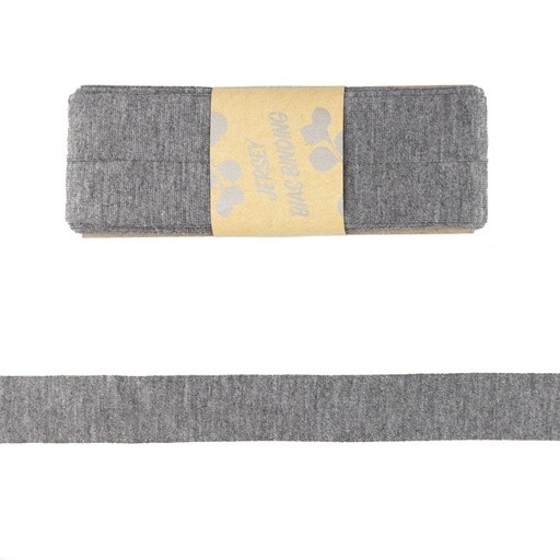 3m Viskose Schrägband 20mm Farbe Mittel-Grau melange