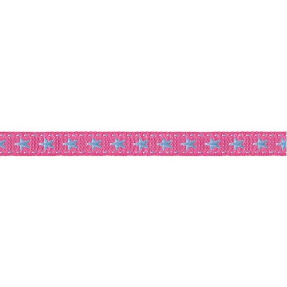 Prym 2m Borte mit Stern 10mm breit pink / blau