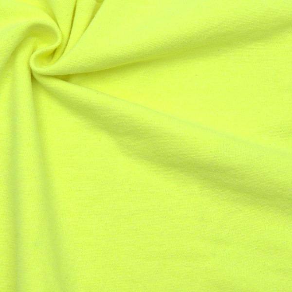 Baumwoll-Mix Bündchenstoff glatt Neon-Gelb