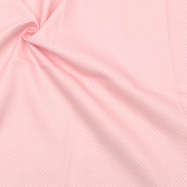 100% Baumwolle Piqué Punkte mini Farbe Rosa