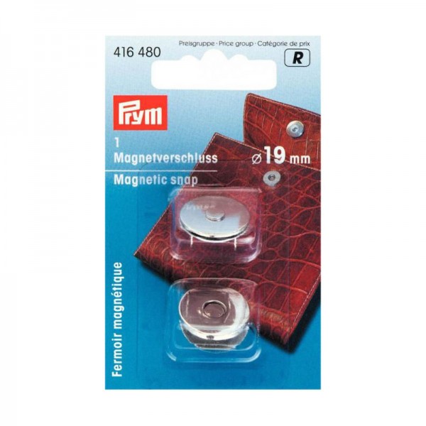 Prym Magnet-Verschluß, 19mm, silberfarbig